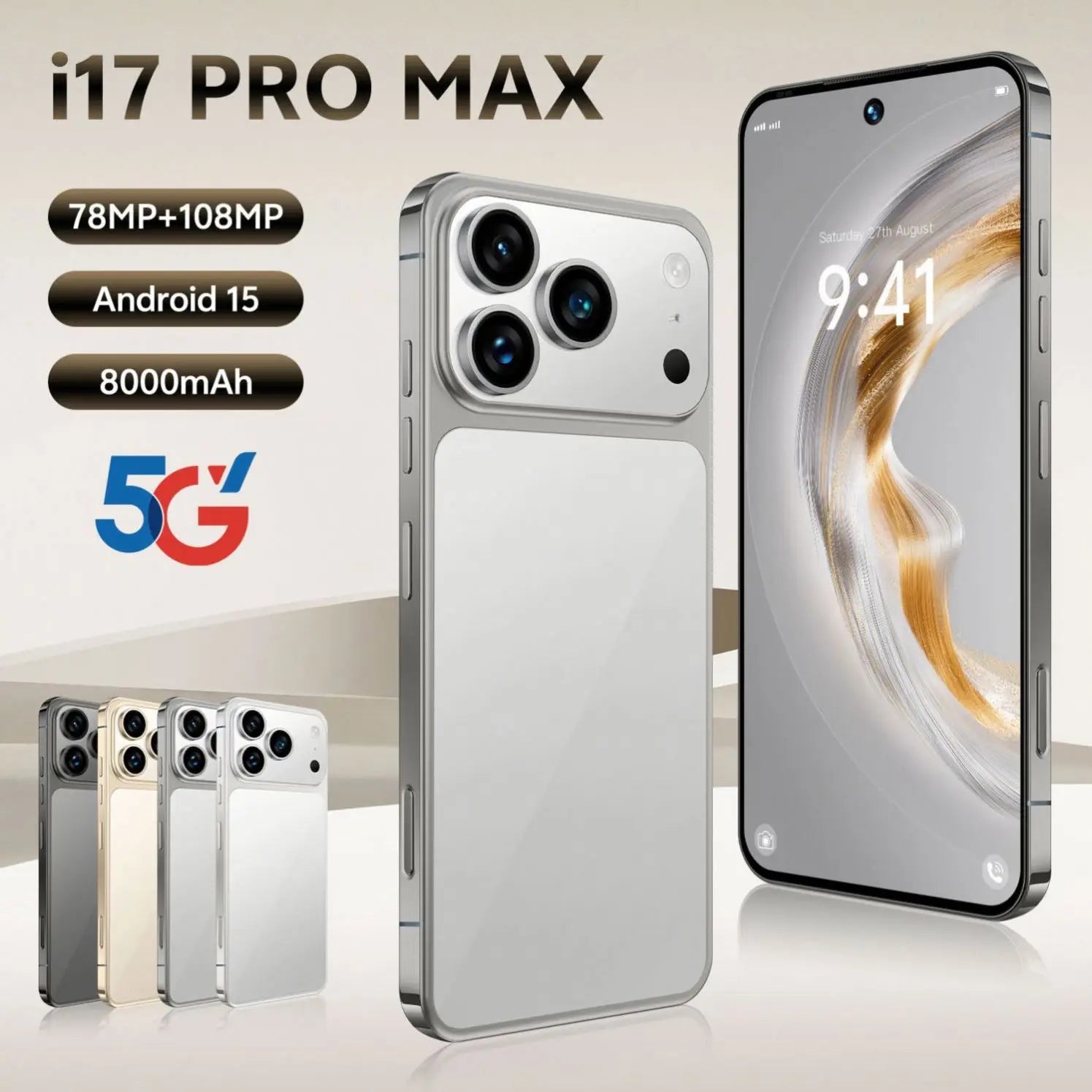 Tidesmit 5G Smartphone, 16GB RAM, 1TB Storage, 7 Inch Display Tidesmit