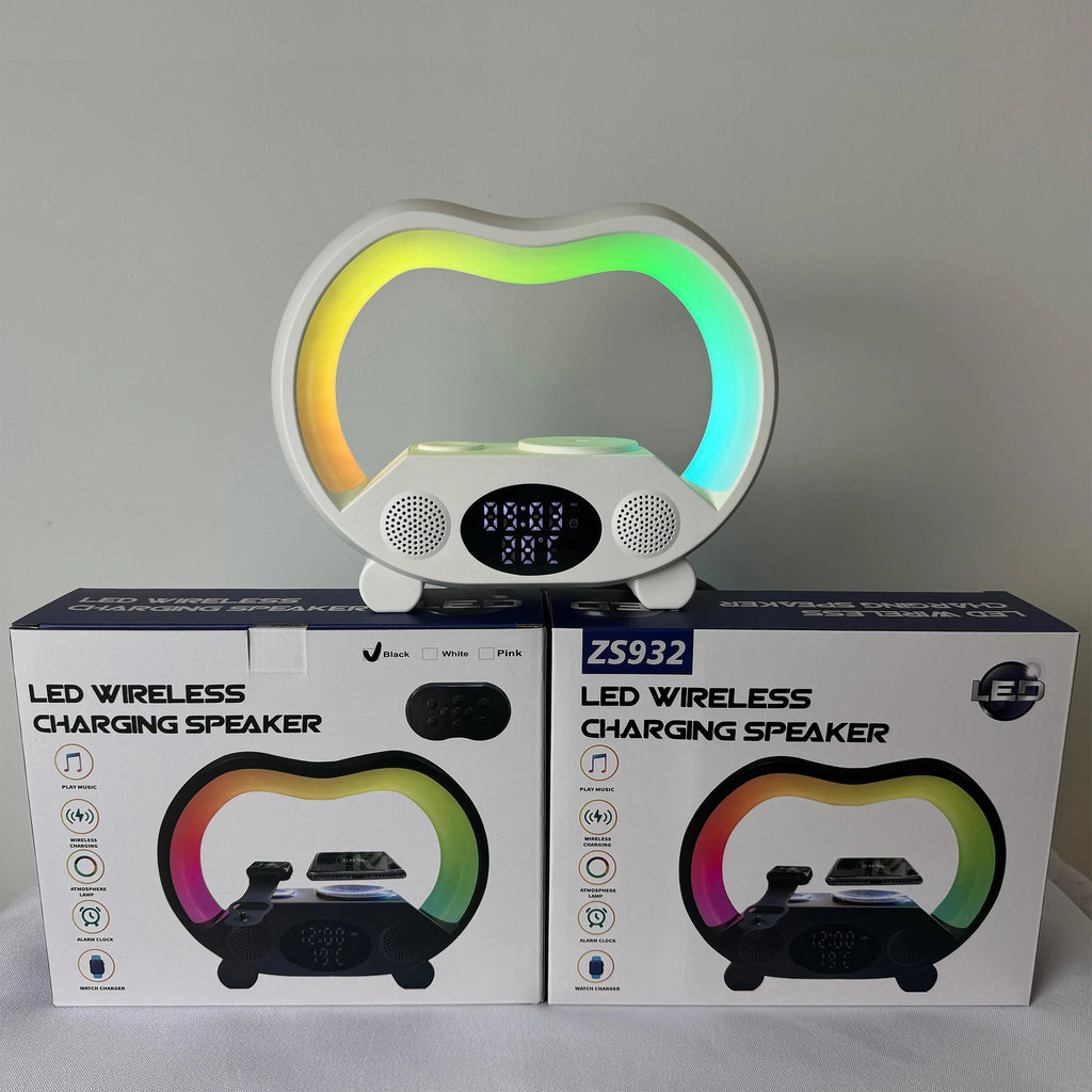 Power bank charger-Online Best Gadgets Multifunction Musical Light RGB Alarm Clock 10W Output Power Wireless Speakers with Lamp Tidesmit