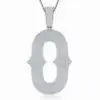 Factory Wholesale D Letter VVS Moissanite Pendant Necklace 925 Silver Platinum Plated Iced Out Custom Name Hip Hop Jewelry