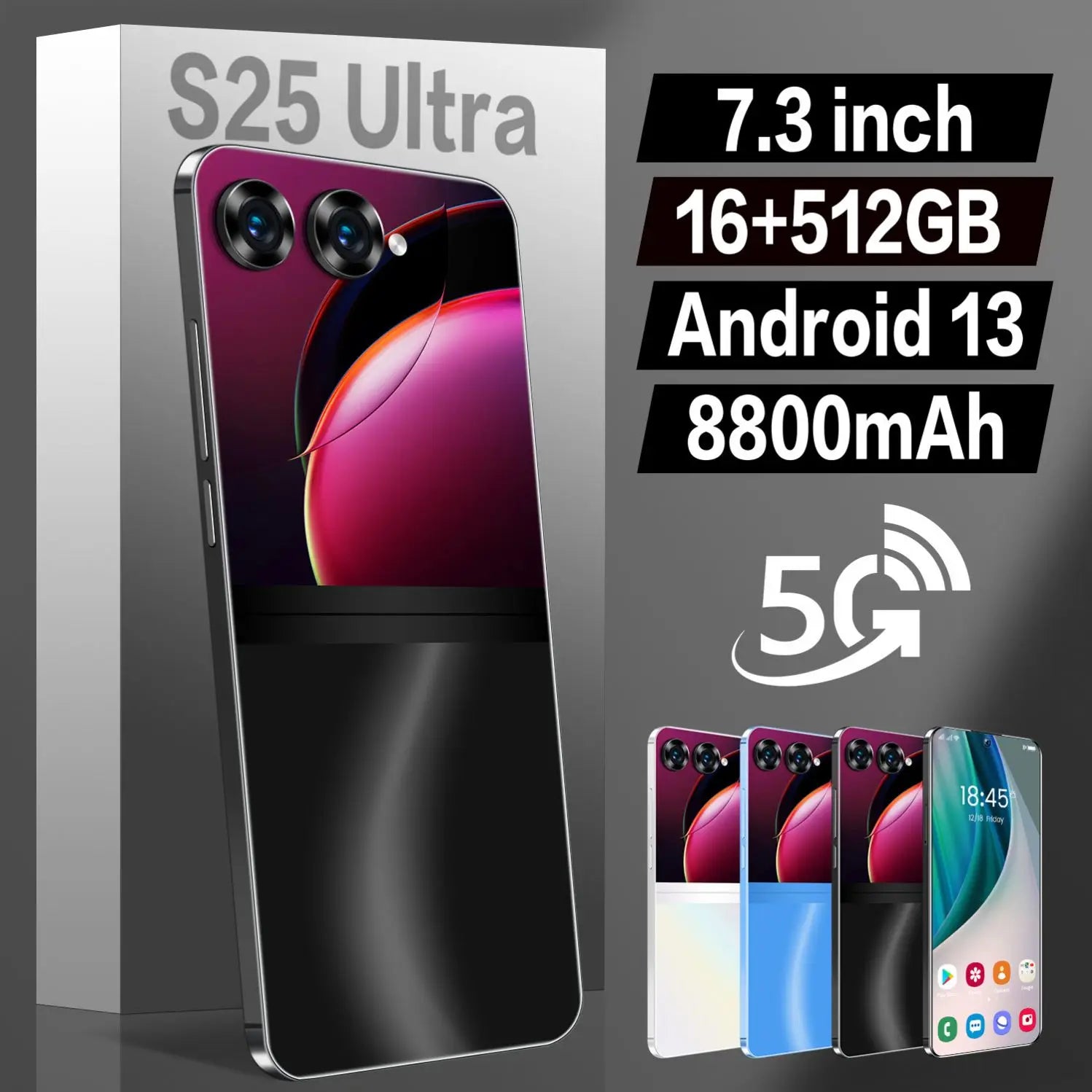 5G Smartphone 512GB Unlocked 6.8 Inch Display | Tidesmit Essential Tidesmit