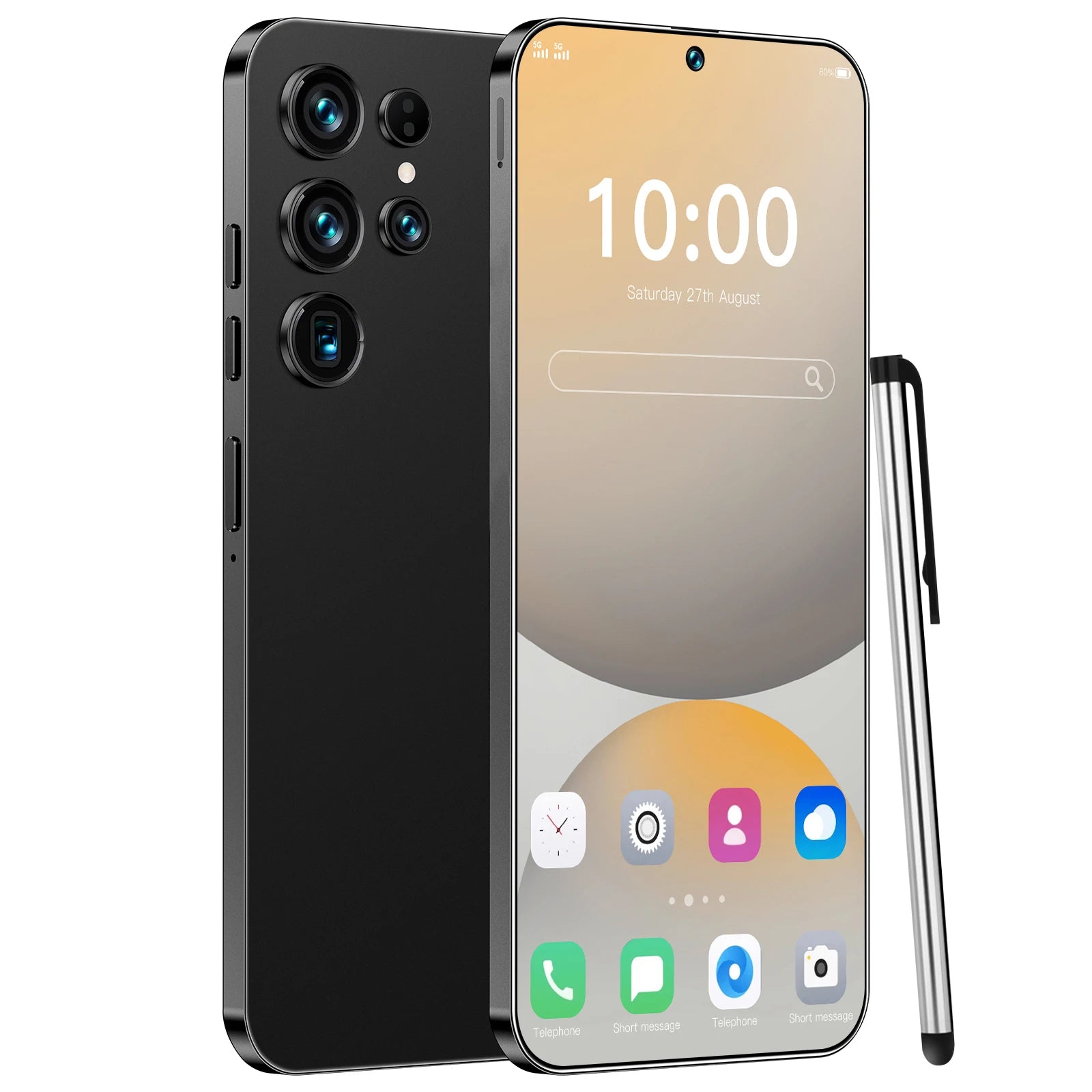 2025 New Original S26 Ultra Smartphones 5G Dual SIM Mobile Phone 22GB+2TB Storage 100W Quick HD Face Unlock Android 15 Spanish Black 22GB Tidesmit