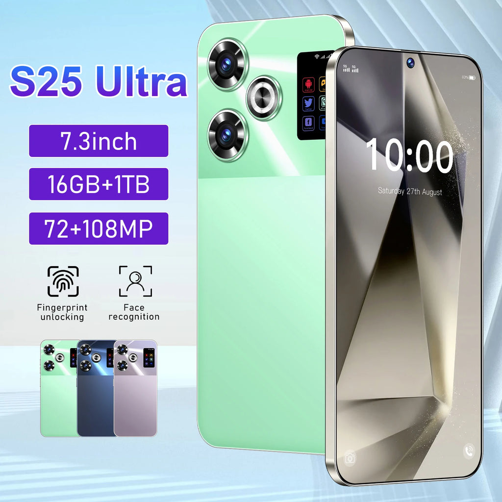 S25 Ultra 5G Smartphone 1TB 16GB RAM AMOLED Display - Green Green 16g 1TB Tidesmit