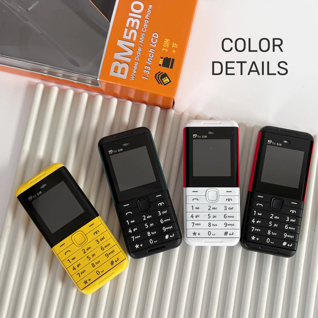 SERVO BM5310 Mini 3 SIM Standby Feature Mobile Phone Speed Dial Magic Voice Blacklist MP4 Player FM Radio Small Backup Cellphone