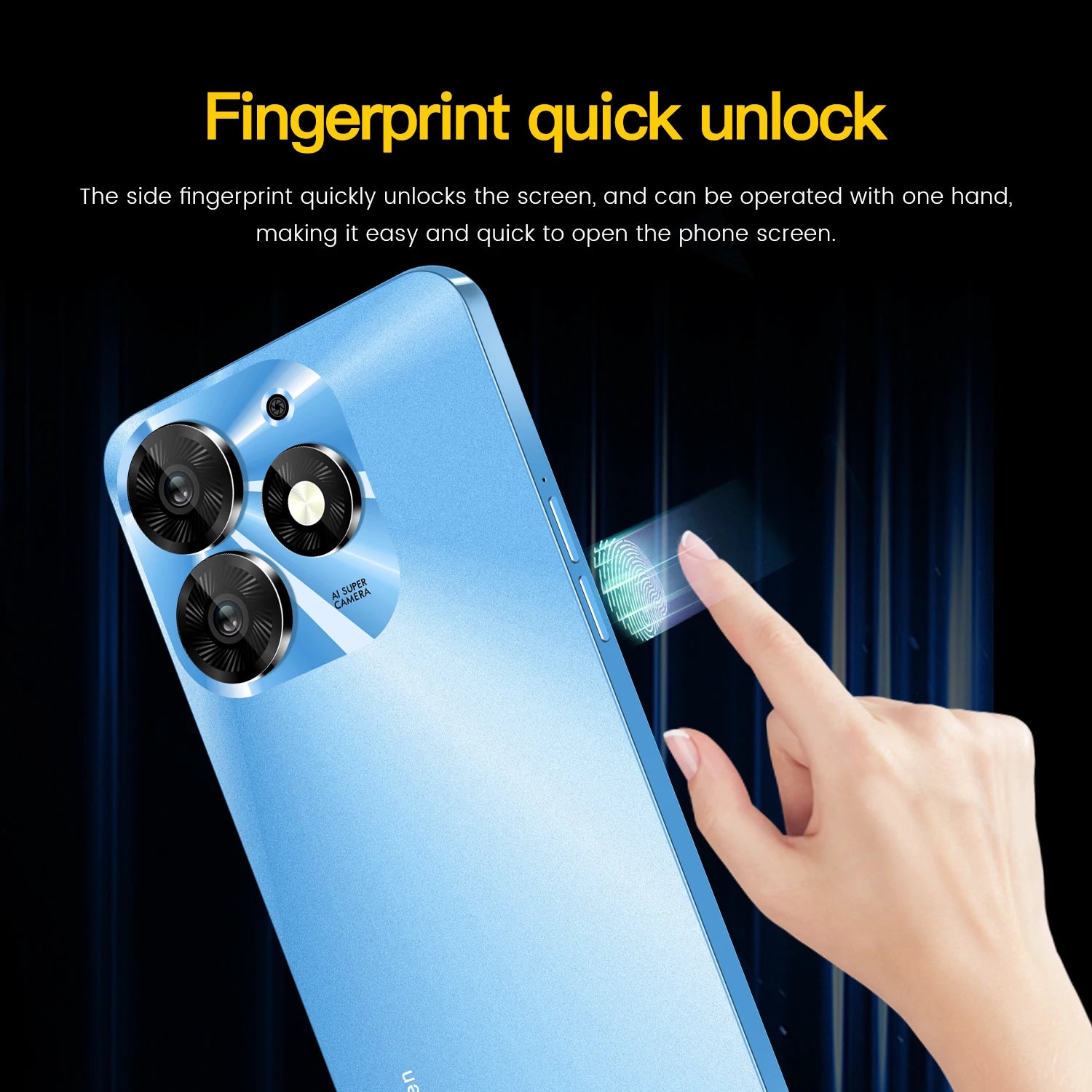Tidesmit 7.3-inch 5G Android smartphone with dual SIM slots for global factory direct mobile connectivity.