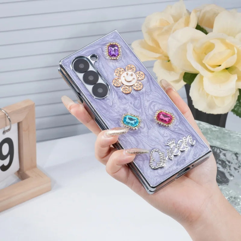 Dispensing Sunflower Glass Screen Protector Phone Case for Samsung Galaxy Z Fold 7/6/5/4 Tidesmit