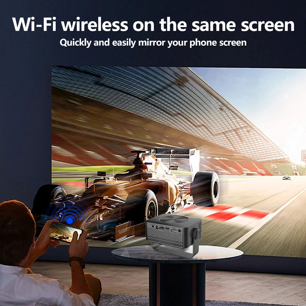 YDH-HY300 Art 2025 New 4K Projector 500 Lumens Dual WiFi Wireless Screen Outdoor 180 Degree Rotation Ultra Quiet 4K Projector Tidesmit