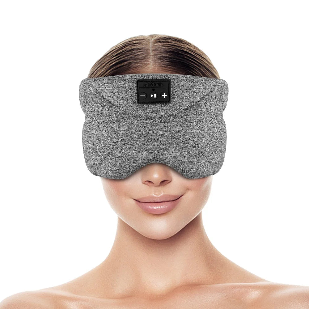 Cotton Sleeping Eye Cover Travel Music Headsets Handsfree Bluetooth Sleep Eye Mask Wireless Headphones 3D Folder Tidesmit