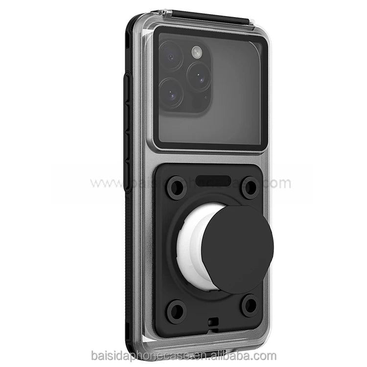 Universal IPX8 Water Proof Snorkeling Diving Case With Lanyard for IPhone 12/15 Plus/14/13/16 Pro Max Waterproof Phone Case Black Paper box Tidesmit