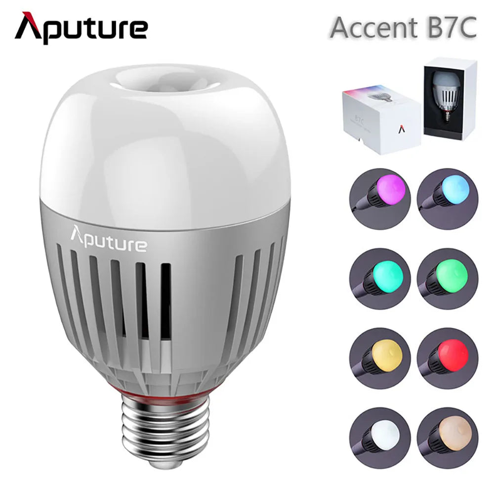 Aputure Accent B7C RGBWW Smart LED Bulb for Content Creation Tidesmit
