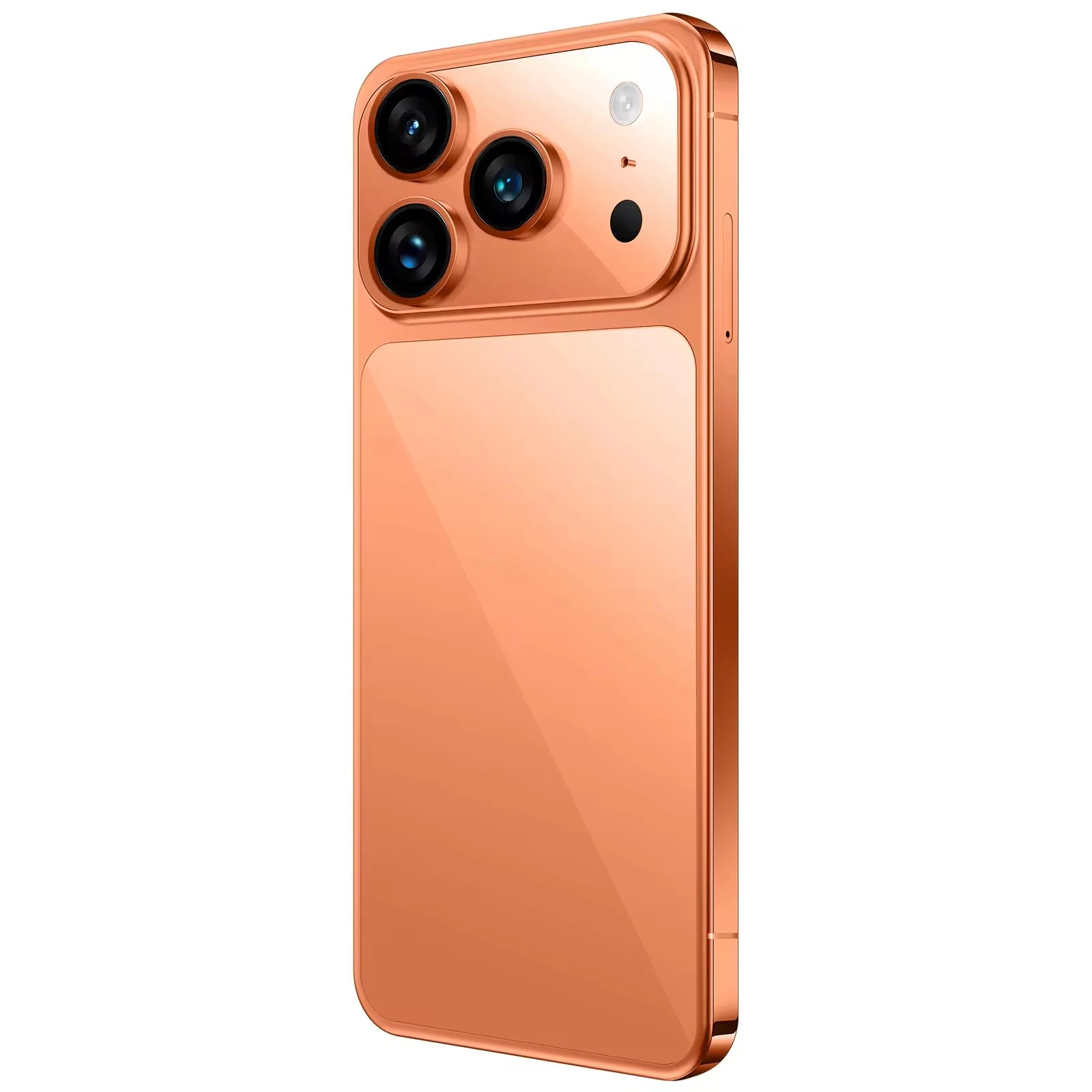 Tidesmit 17 Pro Max 5G orange smartphone with 1TB storage, 7.3-inch screen, 8000mAh battery, and 108MP camera.