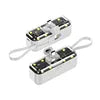 Power bank charger-Mini Capsule Power Bank 3000 5000mah Led Display Battery Pack Charger Compact Powerbank Transparent Design Mini Key Chain 5000mAh White(TYPE-C Plug) Tidesmit