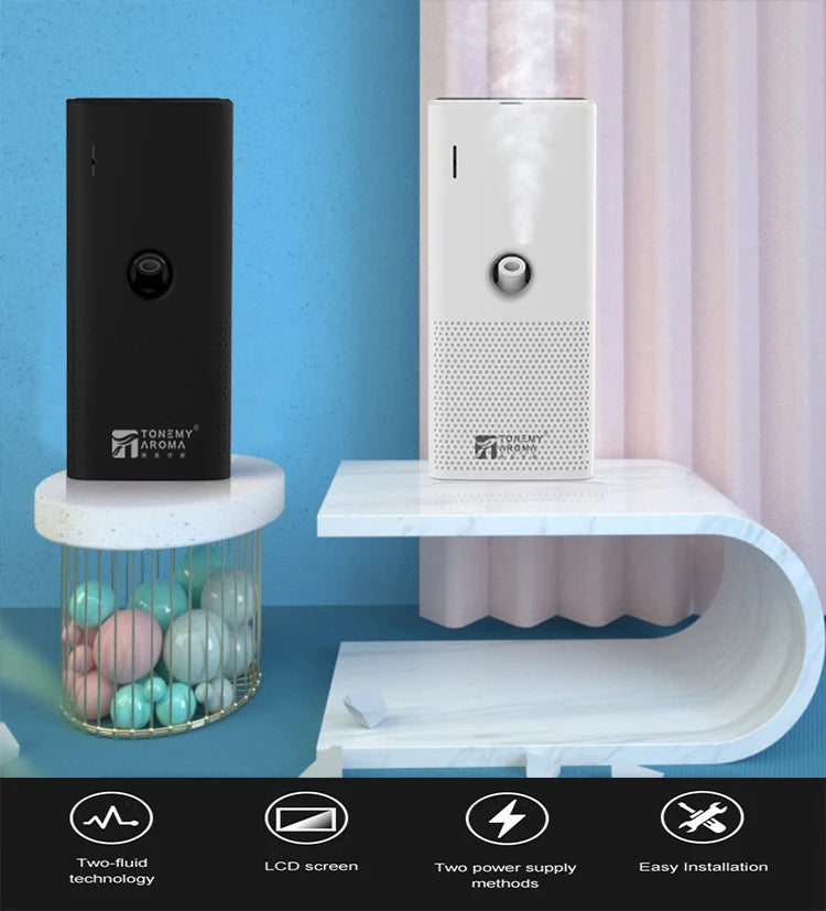 Fragrance Scent Machine Waterless Electric and Battery Wall-mounted  Essential Oil Aroma Diffuser for Bedroom Toilet