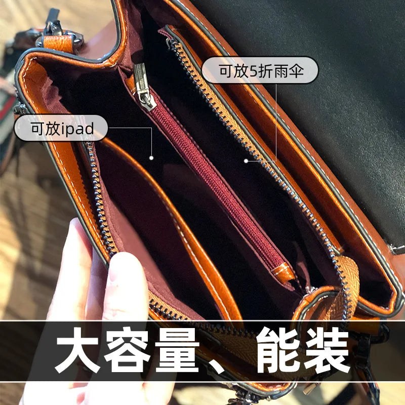 Factory High-end Fashionable Calf Leather Women's Crossbody Bag Suitable for Daily Work, Please Contact Us