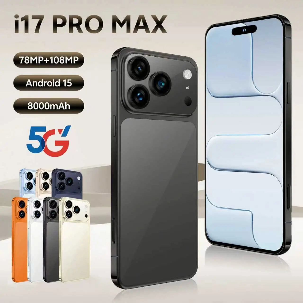 Tidesmit S26 Ultra 5G Smartphone with 16GB RAM 1TB storage and 4K screen display