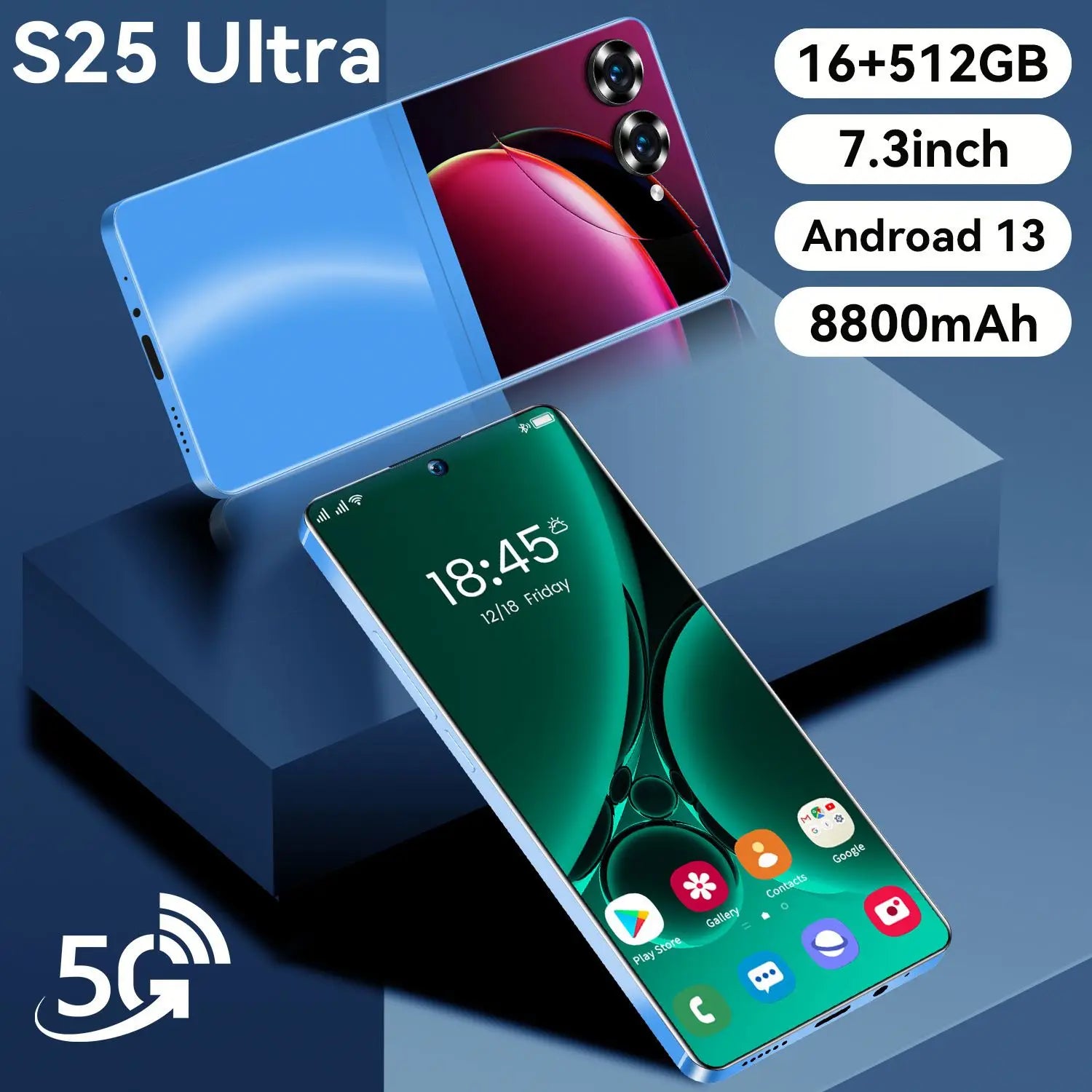 2025 New Design Fold S25 Ultra+ 5G Cell Mobile Phone 14+514GB Huge Memory Android 14 Hot Selling S Fold 24 Smart Phone Tidesmit
