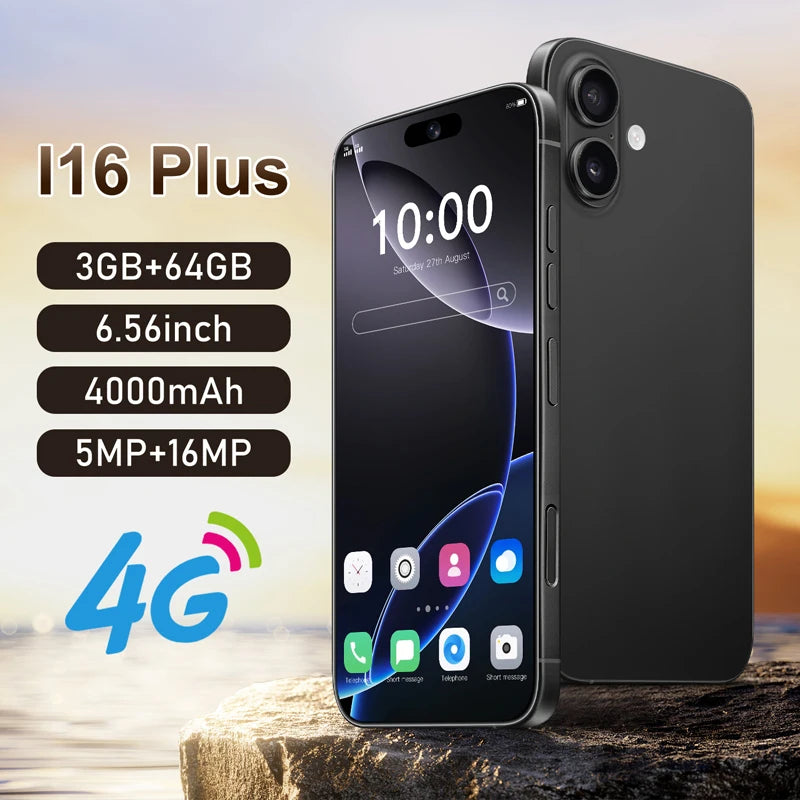 2025 New Android Low Price Unlocked I16 Plus Smart Phone Original Unlocked Celular Unlocked Mobile Phone Tidesmit