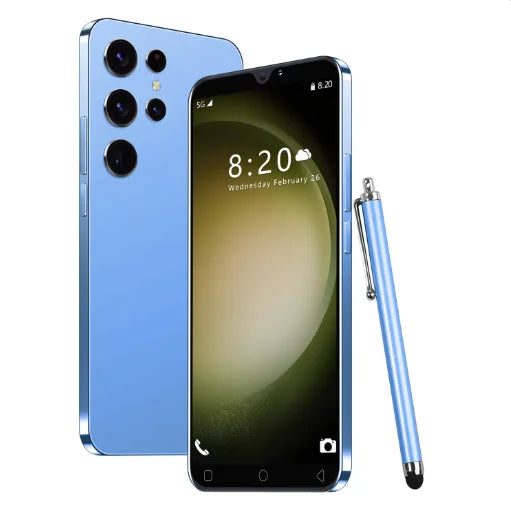 SVm Sun S23 Ultra Android Smart Phone High Quality 8+256GB HD Screen Resolution LTE and CDMA Cellular in French and Spanish Blue 4 G 512 GB|AU Tidesmit