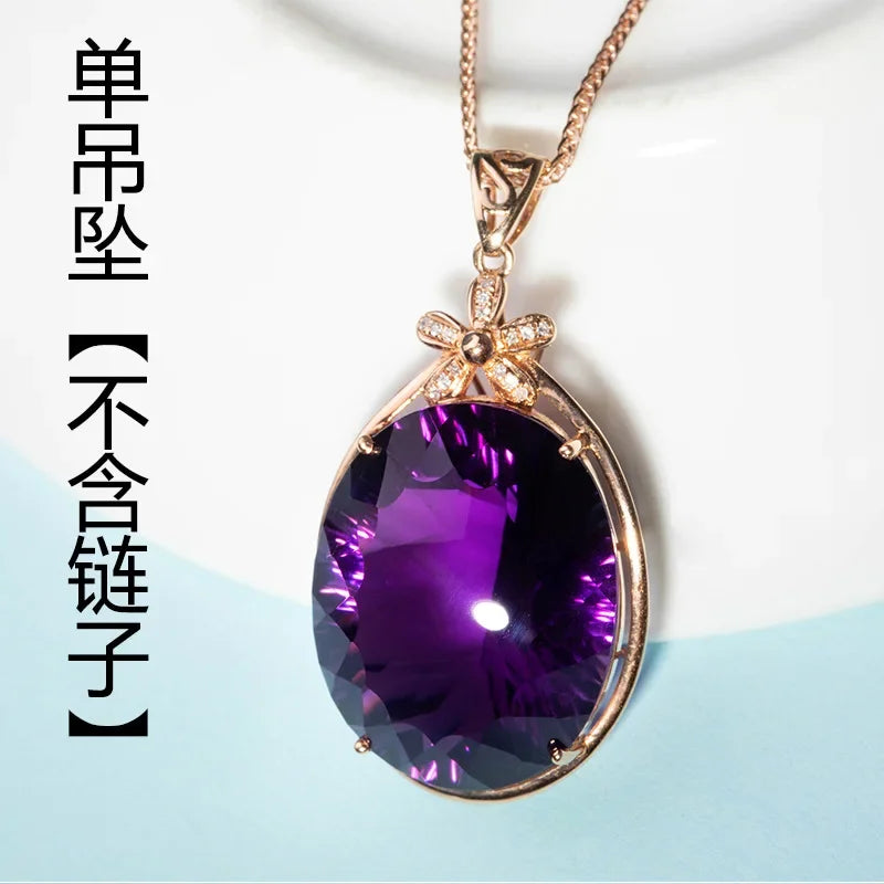 Natural Purple Amethyst Quartz Faceted Heart Bead Pendant Tungsten 20x15mm Trendy Jewelry Healing Necklace AAAAAA