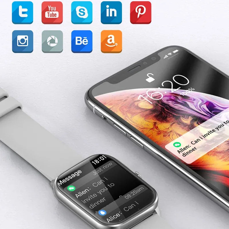 Smart Watch 1.9inch Fitness Tracker Watch BT Call Smartwatch Continuous Heart Rate Monitoring Factory Directly PK C61 Smartwatch - Tidesmit