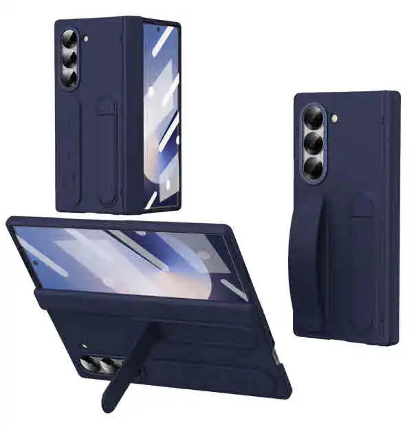 For Samsung for Galaxy Z Fold 6 Screen Protector Case with Tempered Glass Cover Mobile Phone Cases Product Type Blue OPP Bag Tidesmit