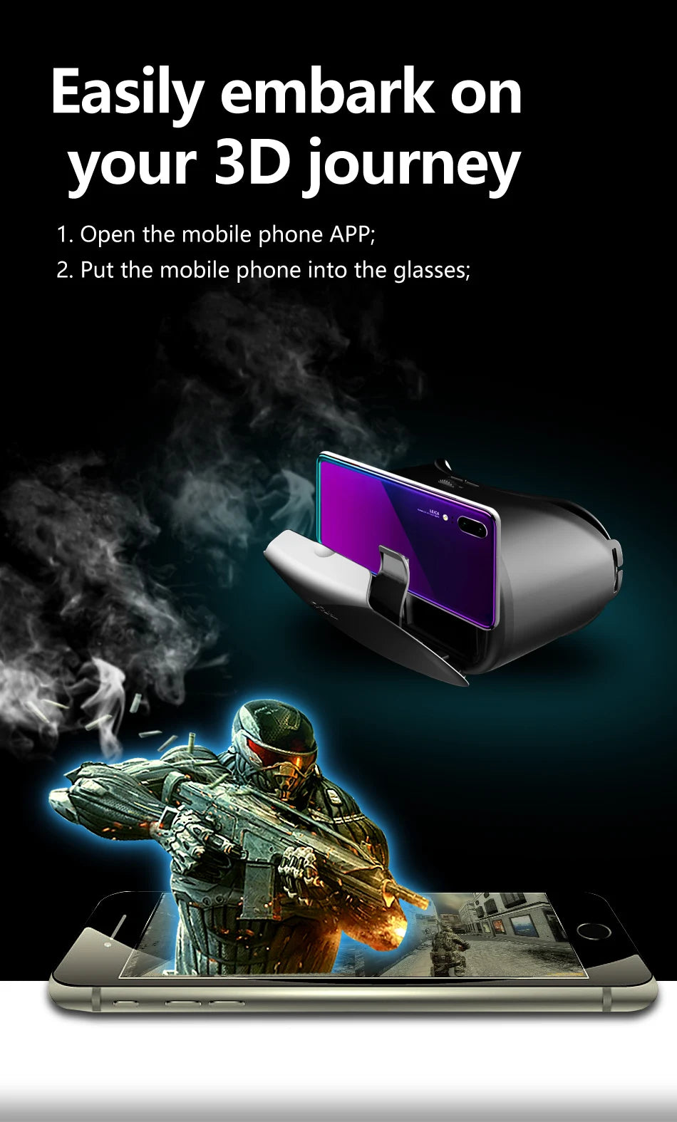 VR Headset for Smartphones: Immersive 3D Glasses for Spatial Experiences Tidesmit