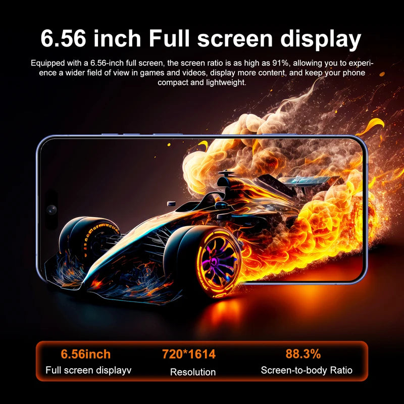2025 New Android Low Price Unlocked I16 Plus Smart Phone Original Unlocked Celular Unlocked Mobile Phone Tidesmit