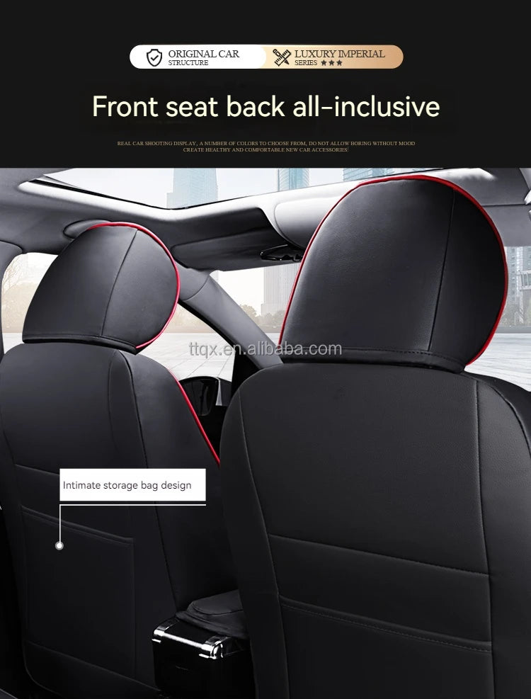 Car Seat Covers for Toyota Camry 2018-2024 Seat Covers Full Set Luxury Leather Car Accessories Waterproof Car Seat Protector