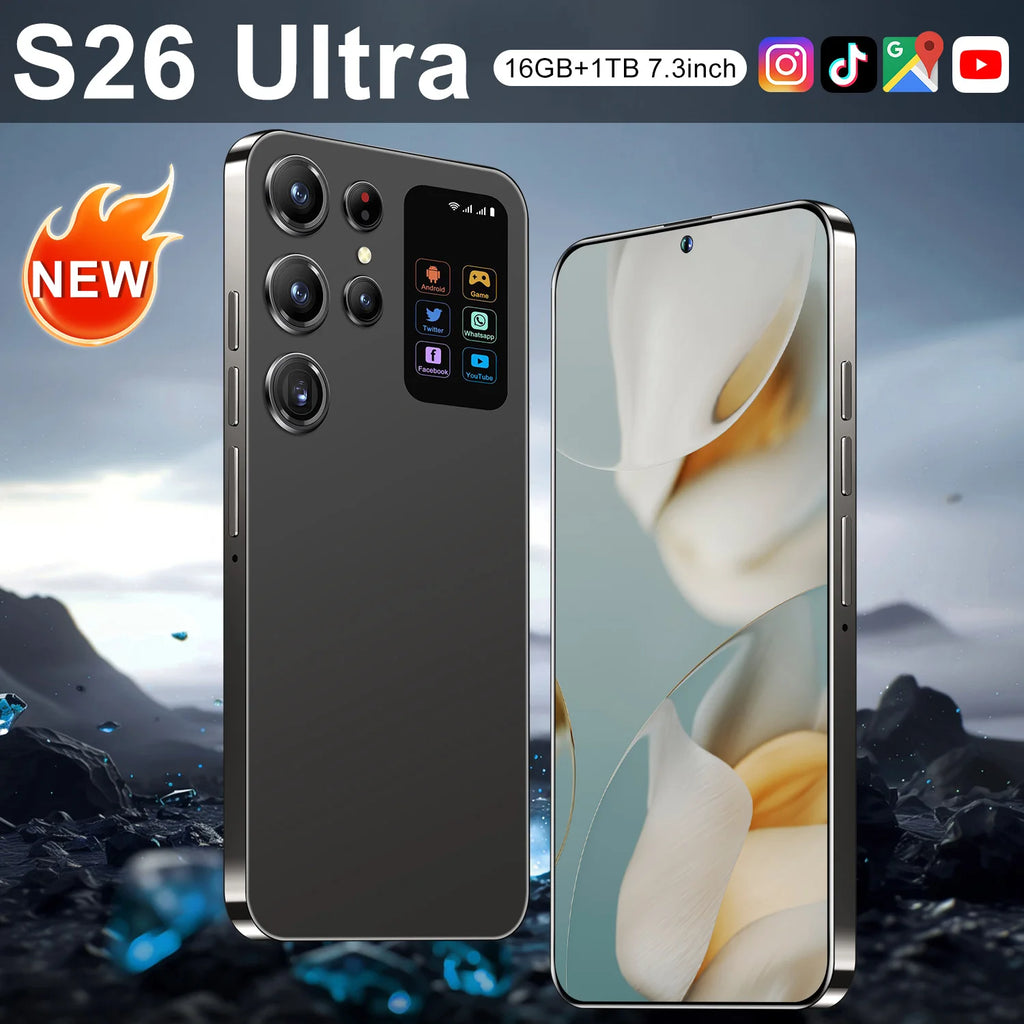 S26 Ultra 5G Smartphone 1TB Storage - 7.3-inch HD Display Tidesmit
