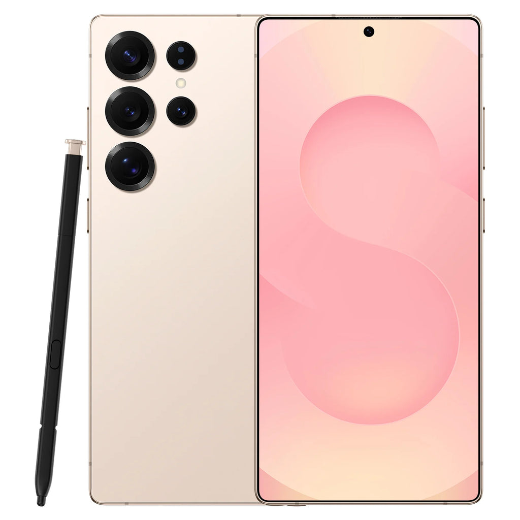S25 Ultra 5G Smartphone 12GB RAM 512GB Storage - 7.3 Inch AMOLED Display Gold 12g Tidesmit