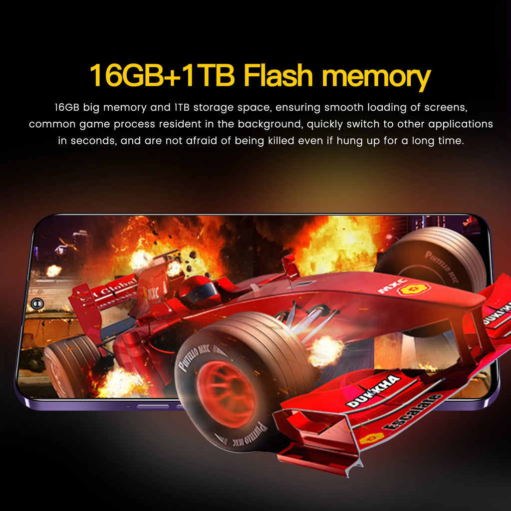 Tidesmit 7.3-inch 5G Android smartphone featuring dual SIM capability for global connectivity and direct sales.