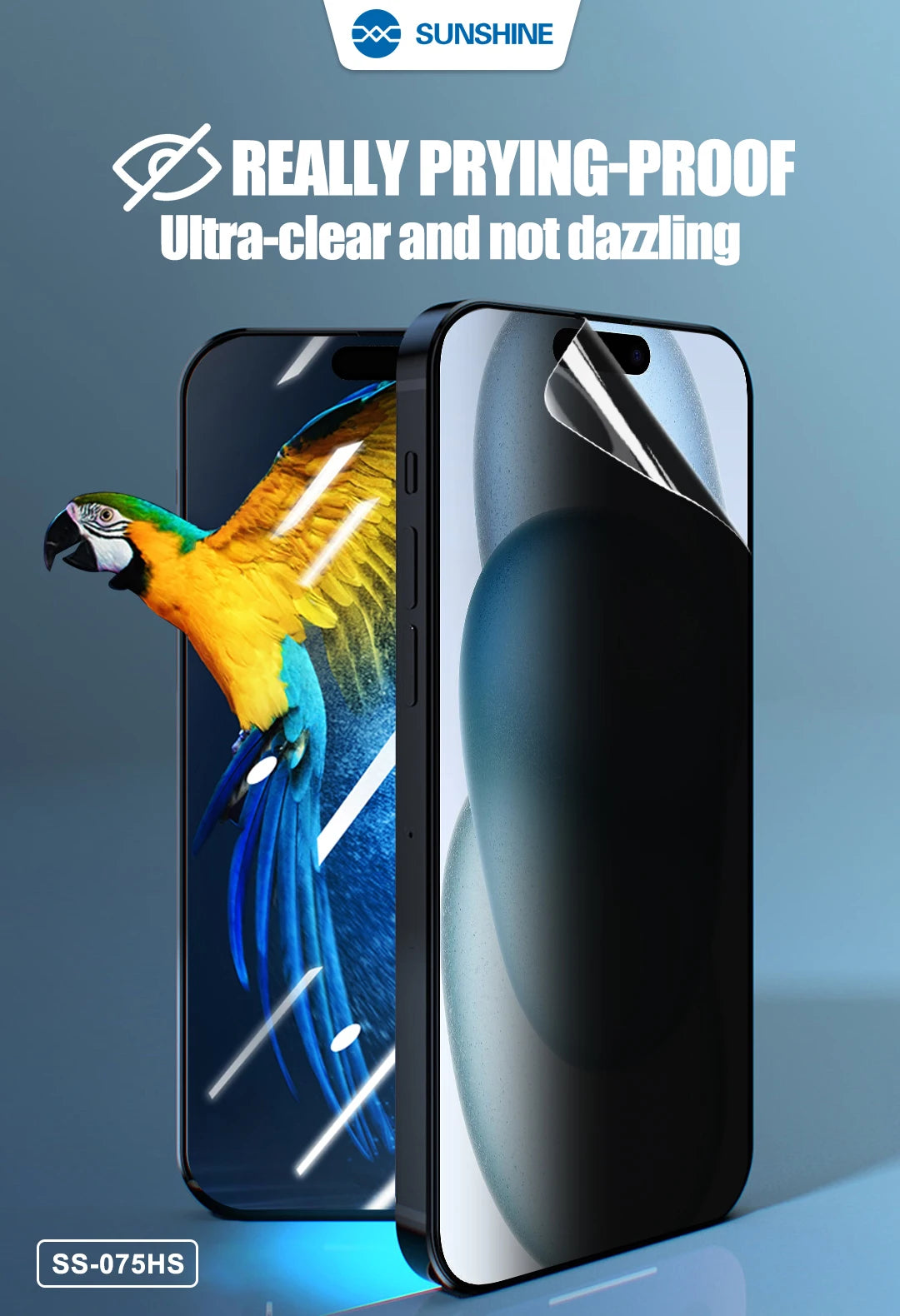 Sunshine SS-075HS HD Privacy Hydrogel TPU Screen Protector Cutting Machine SS-890C Pro for Max for Cellphone Tool Product (Pack x 50 Units) Tidesmit