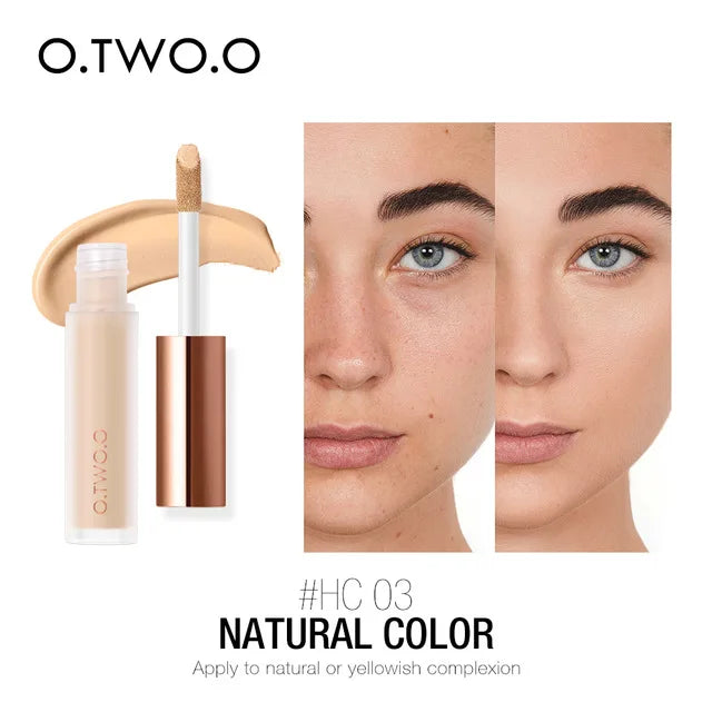 Tidesmit O.TWO.O liquid concealer texture close-up showing full coverage waterproof formula for dark circles
