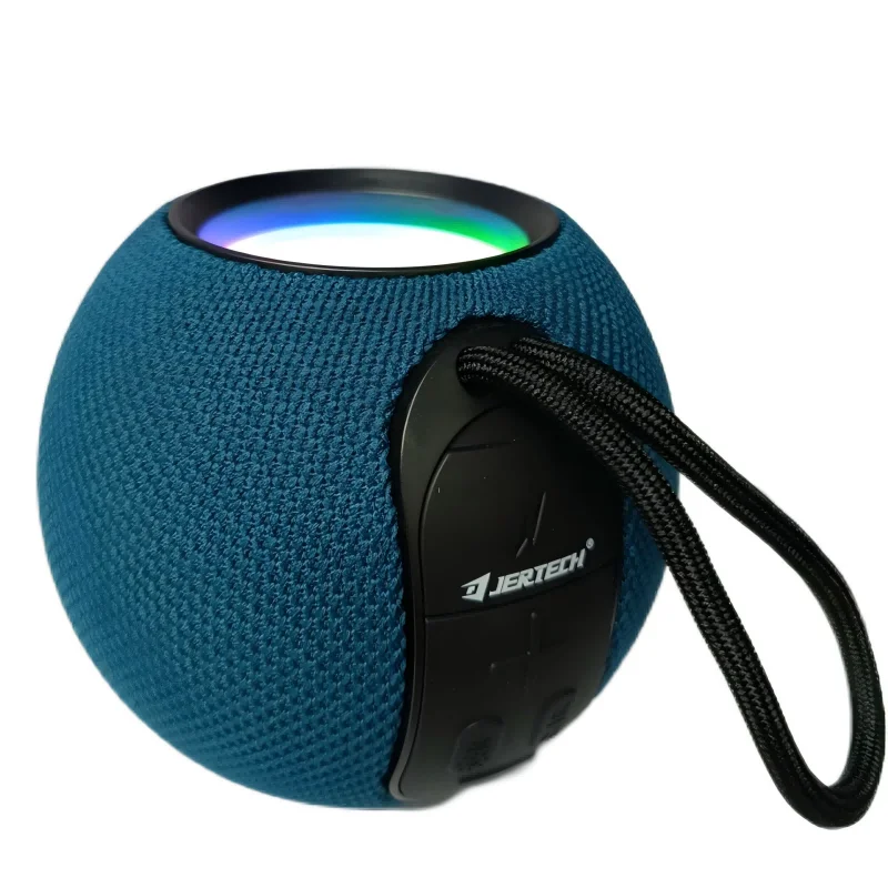 VN131 Jertech Fabric Art 500mAh 8H RGB Light Waterproof Soundbox Portable Wireless BT5.1 4in TF Card Play Mini Subwoofer Speaker Blue My Store