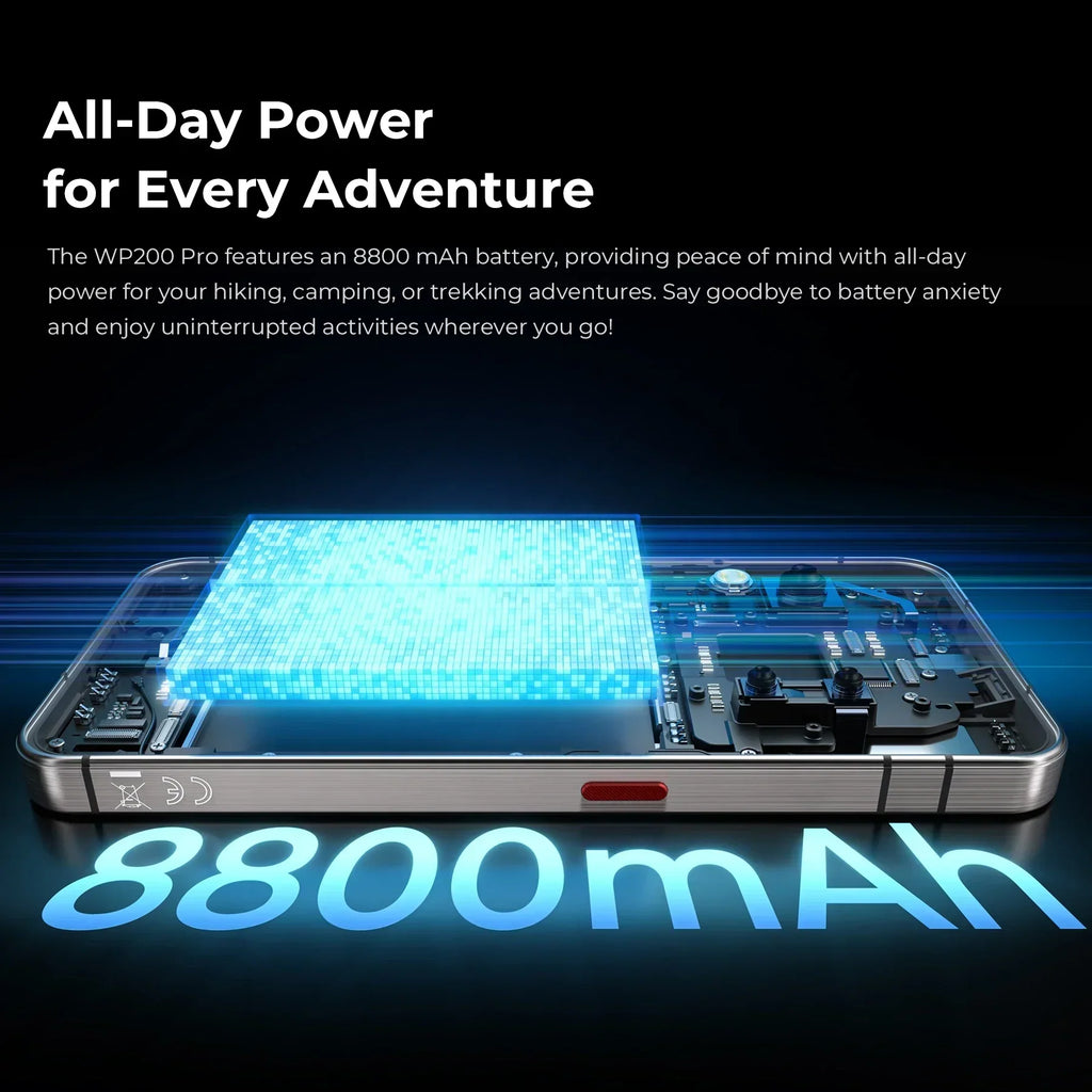 Oukitel WP200 Pro 24GB+1TB 6.7" FHD+ AMOLED Display 120Hz 32MP+108MP 5G Rugged Smart Phone Tidesmit