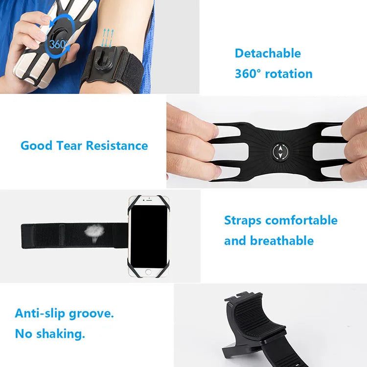 Custom Outdoor Sport Fitness Silicone Armband Flexible Mobile Phone Case for Running Waterproof Mobile Phone Accessory Tidesmit