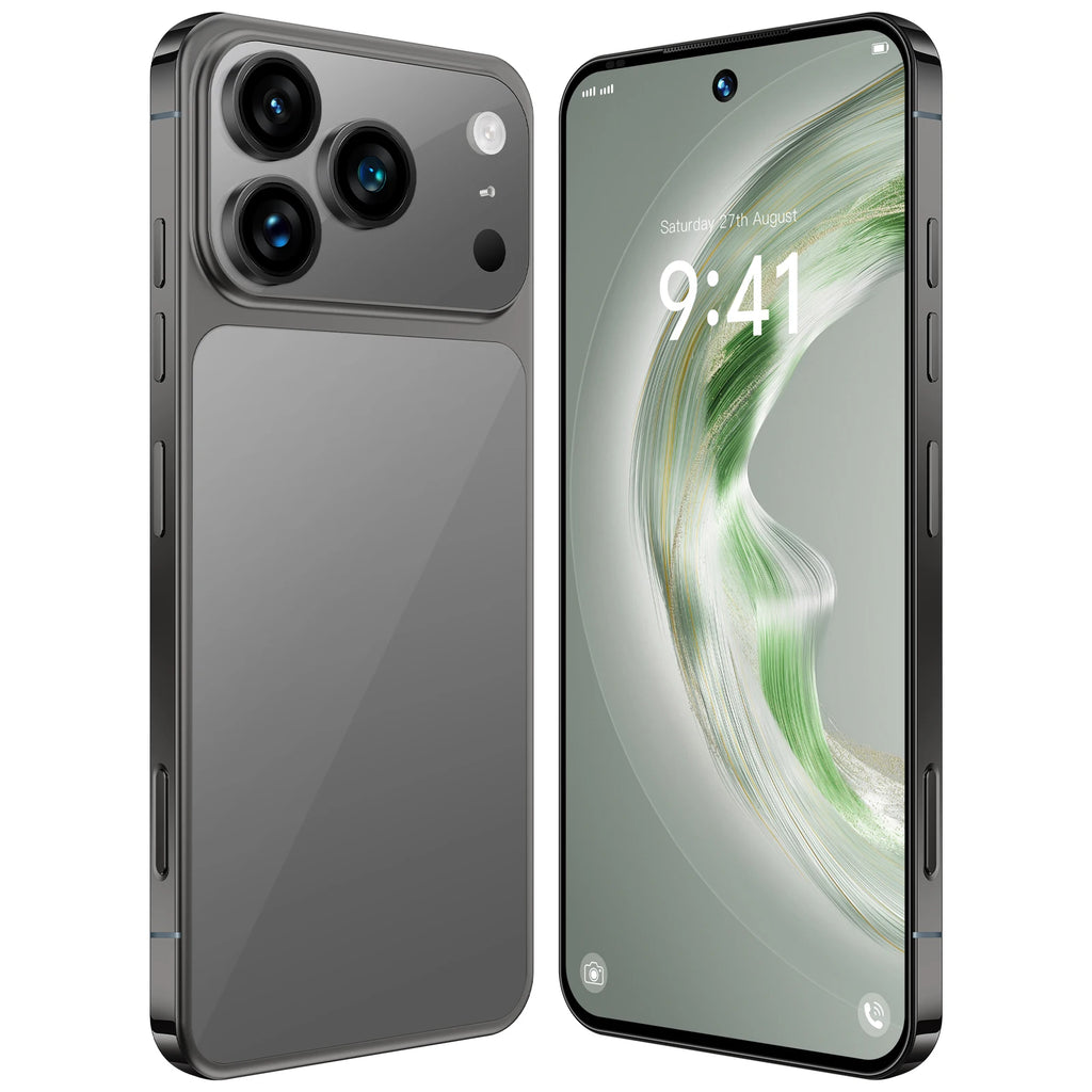4G Smartphone 7.3-Inch AMOLED Display 1TB Storage 16GB RAM Silver Black 16g 1TB Tidesmit