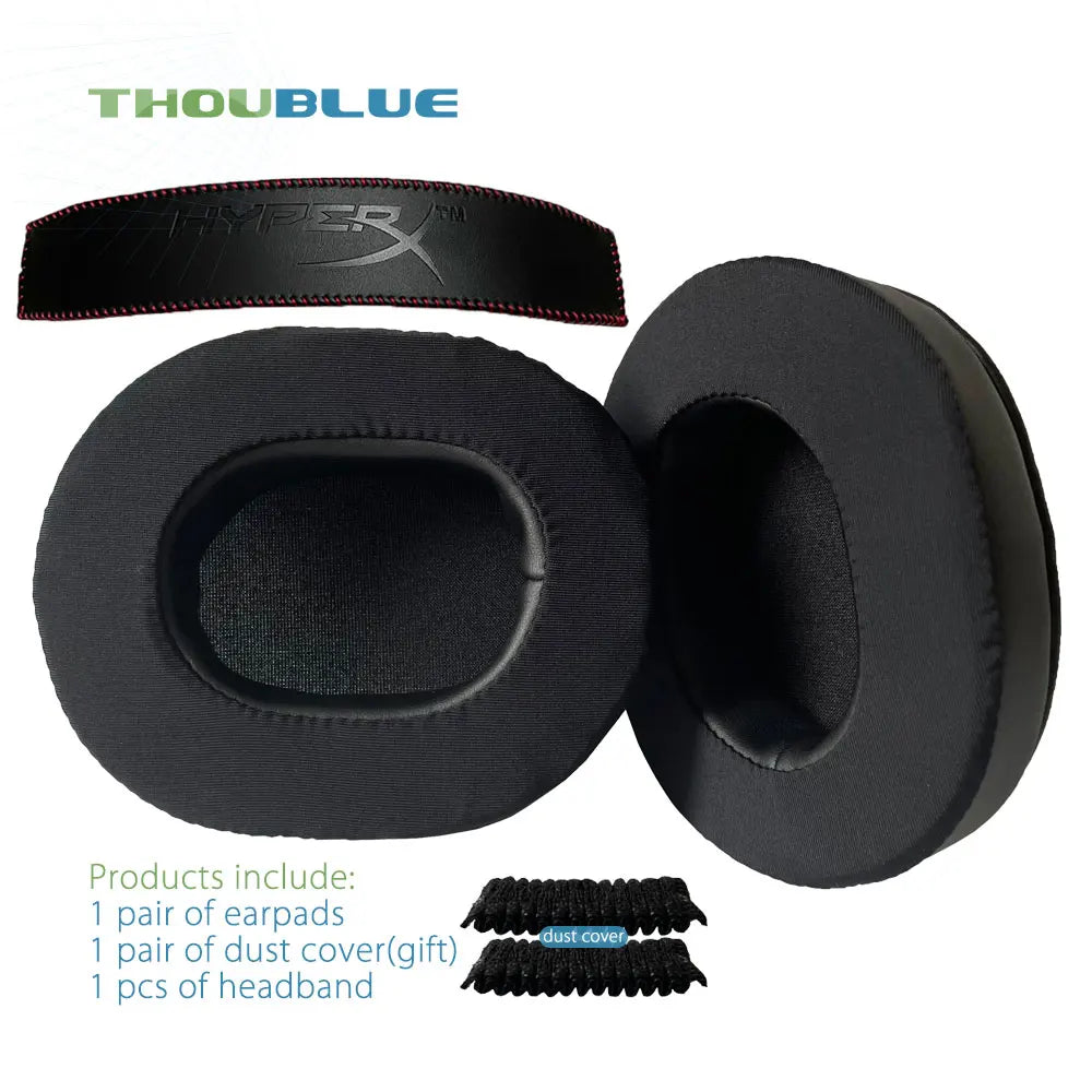 HyperX Cloud Replacement Ear Pads - Memory Foam Over-Ear Cushions 6 and band2 Tidesmit