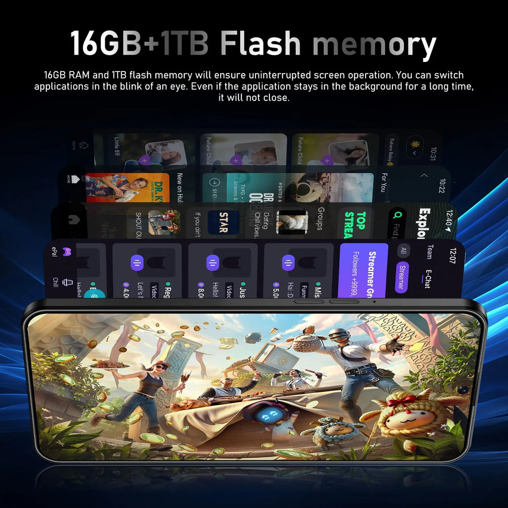 Infinix Note 50 Pro 5G smartphone with 16GB RAM and 1TB storage showing high-resolution French LED display