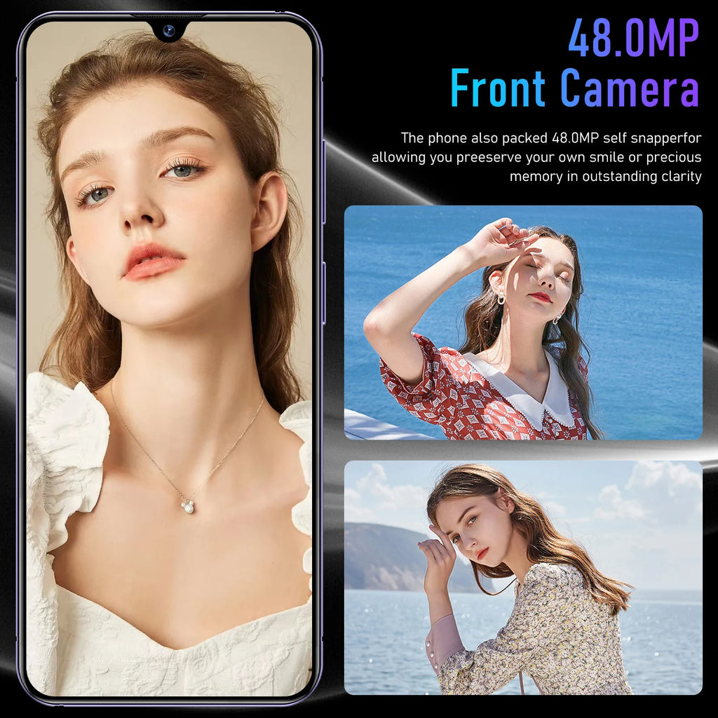 2025 New Arrival S24 Ultra Smart Phone 7 Inch Mobile Phones 16+1TB Unlock S-Pen 5G WIFI Gaming Android HD LCD 65W Tidesmit