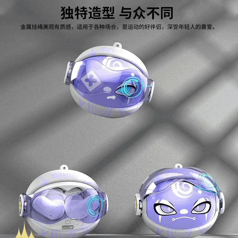 Mini True Wireless Earbuds with Noise Cancelling BT 5.3 HIFI In-Ear Cute Earphones with LED Battery Indicator for Games Sports J Tidesmit