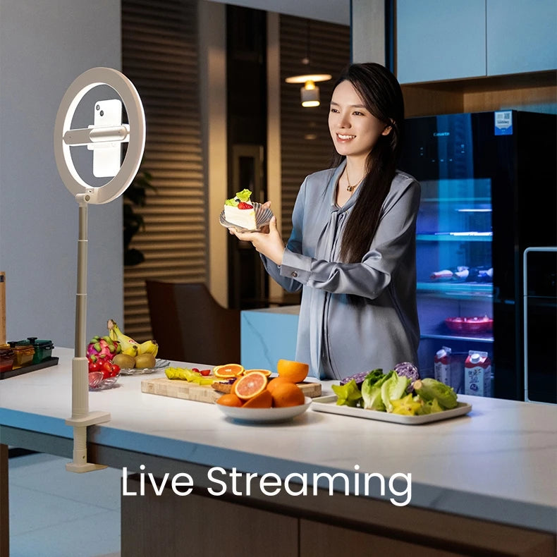 Professional LED Ring Light for Mobile Phone Beauty Selfie Video Recording for Live Broadcast TikTok-Mobile Phone Stand Lighting Tidesmit