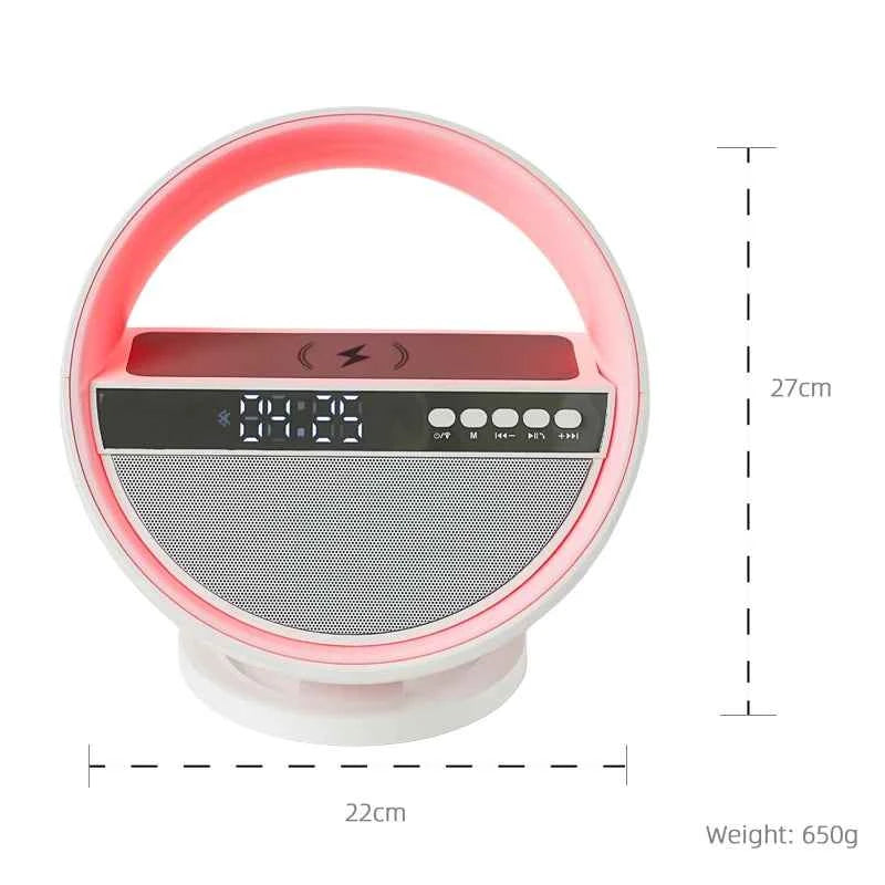 Best Selling 15W Wireless Fast Charging BT Speaker App Control Aux USB TF Card Bluetooth Speaker With Digital Alarm Clock My Store