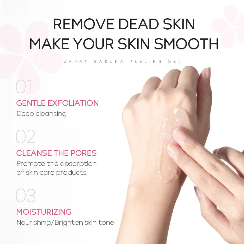 Sakura Exfoliating Face Scrub Gel - Deep Pore Cleanser for Smooth Skin Scrubs Treatments Tidesmit