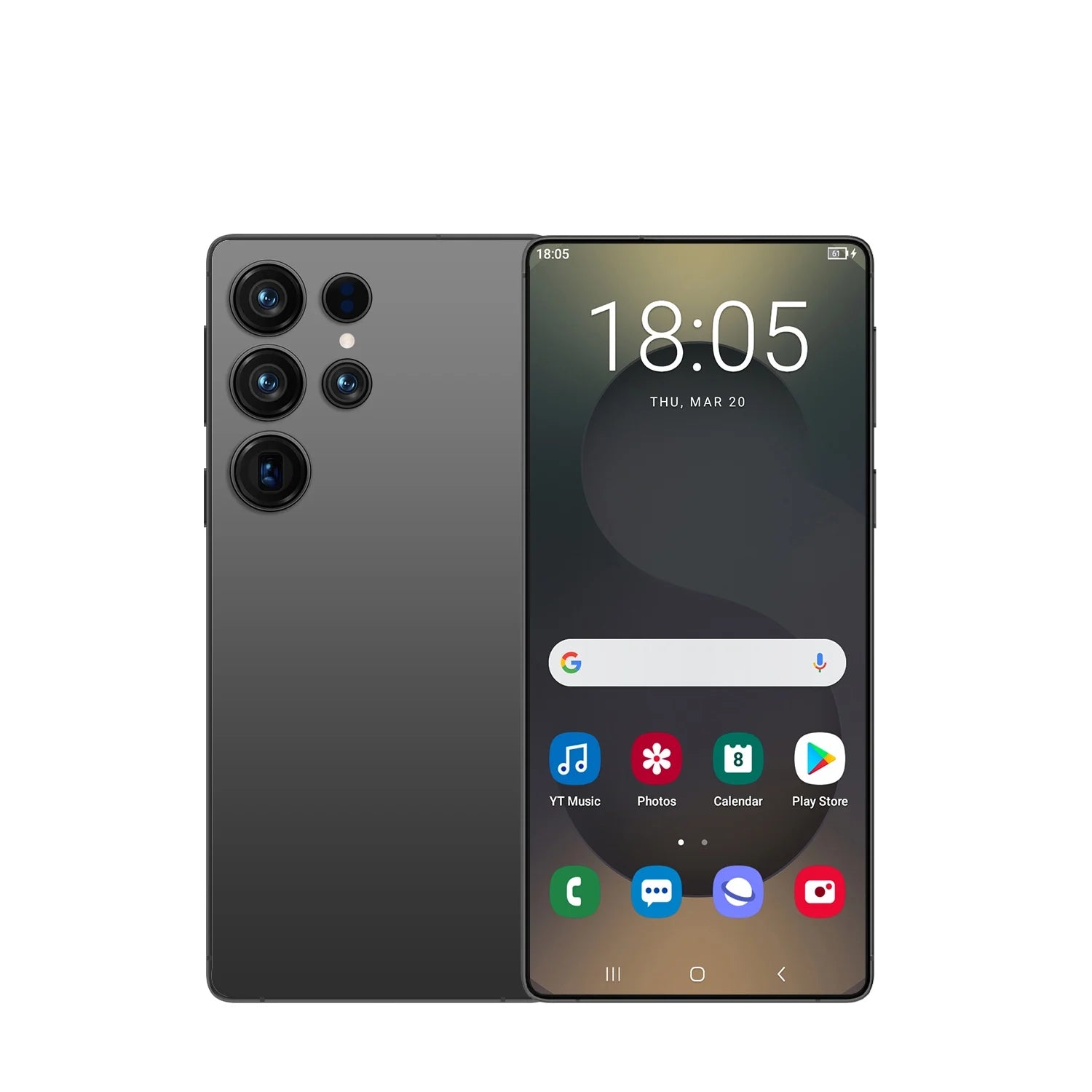 Unlocked 5G Smartphone, 16GB RAM, 1TB Storage, 6.9 Inch AMOLED Display Black 16g Tidesmit