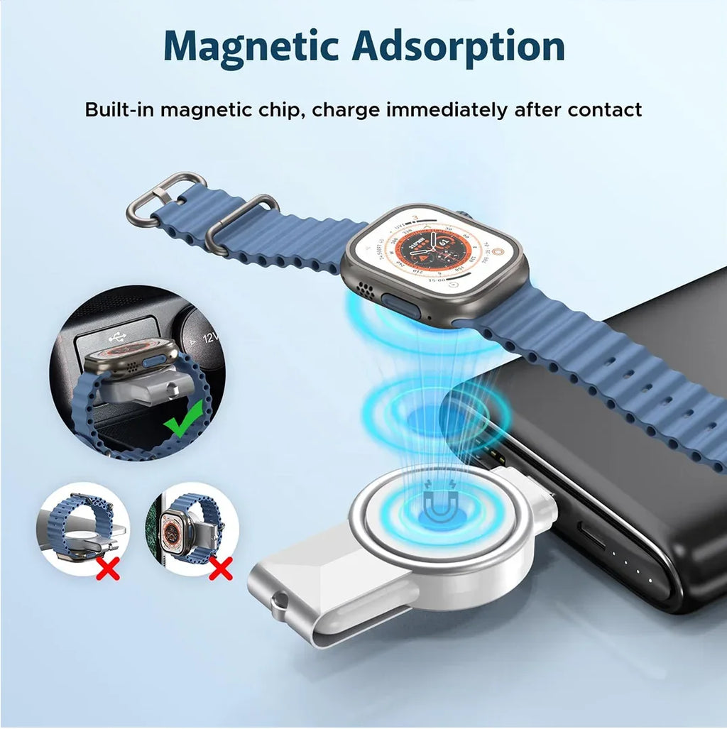 Portable Magnetic Keychain Charger for Apple Watch - USB-C Fast Charging Tidesmit