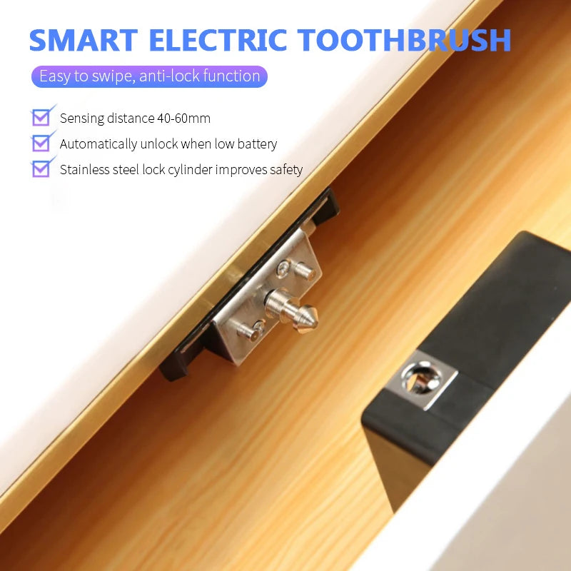 1/4 Pieces Smart Drawer Induction Cabinet Lock RFID Card Smart Electronic Lock Wardrobe Furniture Sauna Cabinet Locker Lock