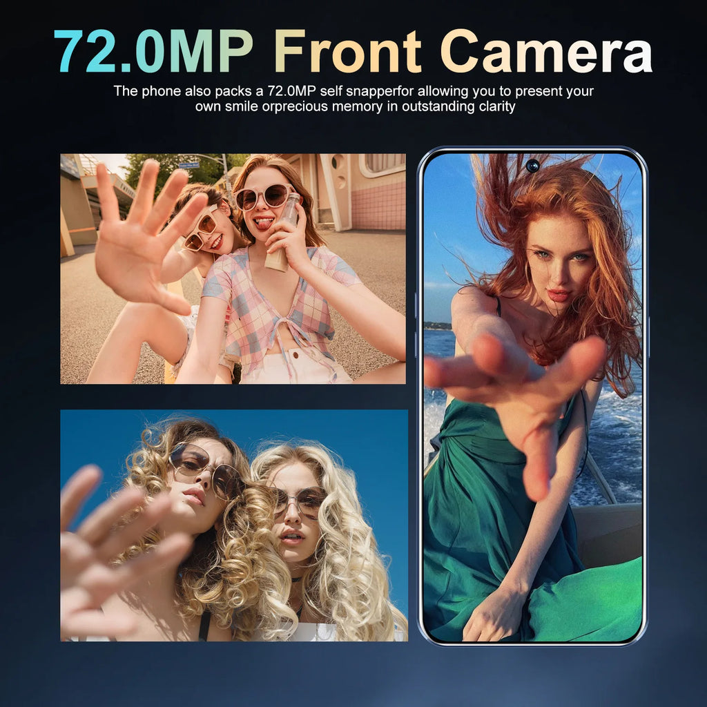 Slim 2025 Gt20 Pro 5G smartphone with 7.3-inch screen, 16GB RAM, 1TB storage, and dual 108MP camera system.