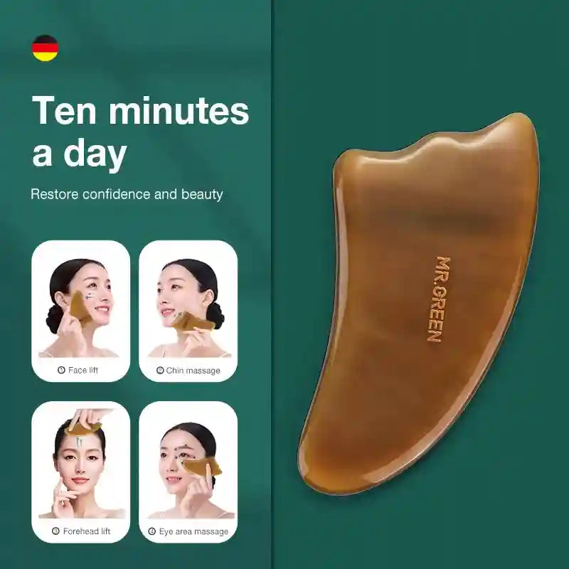 Gua Sha Scraping Massage Tool | Ox Horn Electric Muscle Relief MR-7308 Eye Massage Instrument Tidesmit