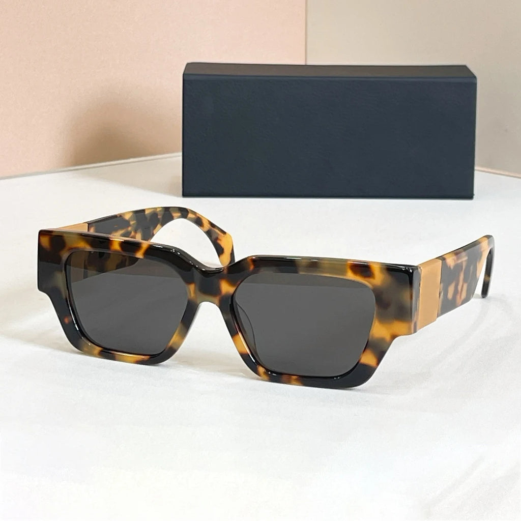High-end Trendy Acetate Shades Men Latest Retro Luxury Brand Designer Sunglasses Outdoor Travel Vacation Women Eyewear