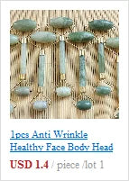 Green jade stone scalp massager tool for head relaxation, pain relief, and anti-stress spa therapy.